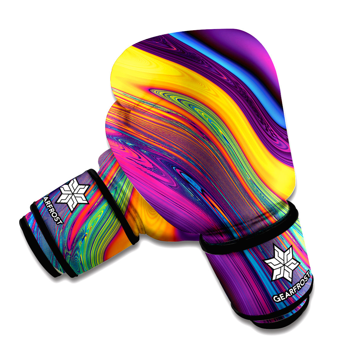 Psychedelic Trippy Fractal Print Boxing Gloves
