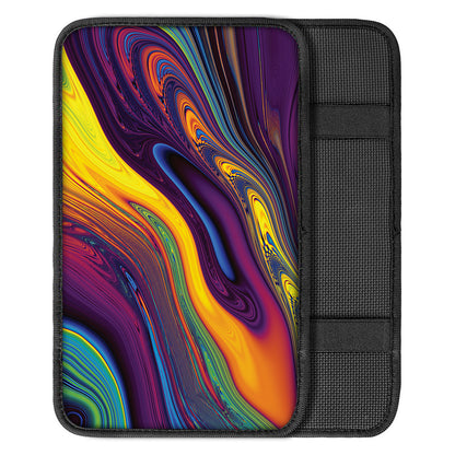 Psychedelic Trippy Fractal Print Car Center Console Cover