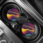 Psychedelic Trippy Fractal Print Car Coasters