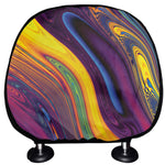 Psychedelic Trippy Fractal Print Car Headrest Covers