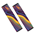 Psychedelic Trippy Fractal Print Car Seat Belt Covers