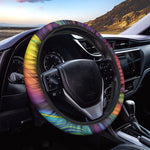 Psychedelic Trippy Fractal Print Car Steering Wheel Cover