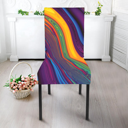 Psychedelic Trippy Fractal Print Dining Chair Slipcover