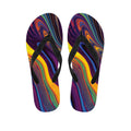 Psychedelic Trippy Fractal Print Flip Flops