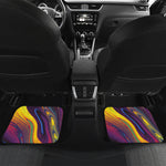 Psychedelic Trippy Fractal Print Front and Back Car Floor Mats