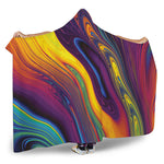 Psychedelic Trippy Fractal Print Hooded Blanket