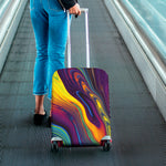 Psychedelic Trippy Fractal Print Luggage Cover