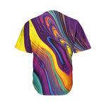 Psychedelic Trippy Fractal Print Men's Baseball Jersey
