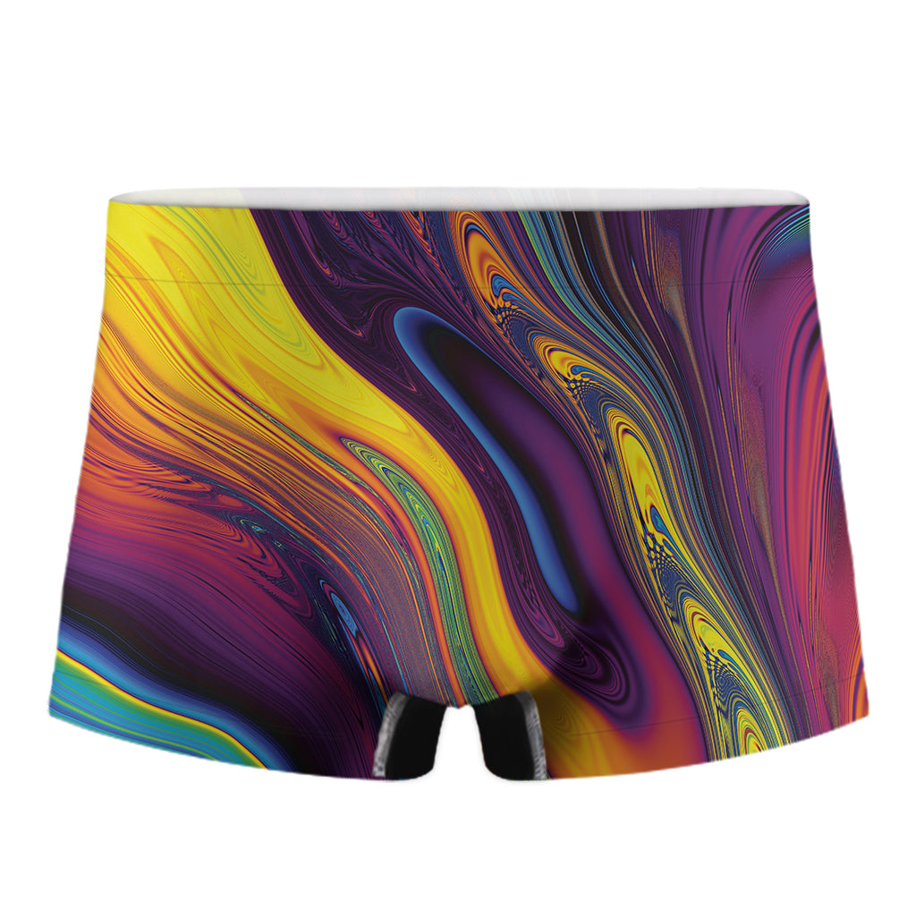 Psychedelic Trippy Fractal Print Men's Boxer Briefs