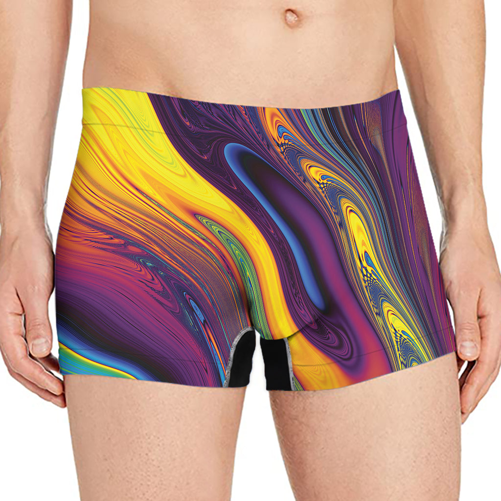 Psychedelic Trippy Fractal Print Men's Boxer Briefs