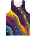 Psychedelic Trippy Fractal Print Men's Tank Top
