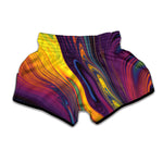 Psychedelic Trippy Fractal Print Muay Thai Boxing Shorts