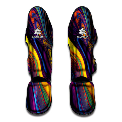 Psychedelic Trippy Fractal Print Muay Thai Shin Guard