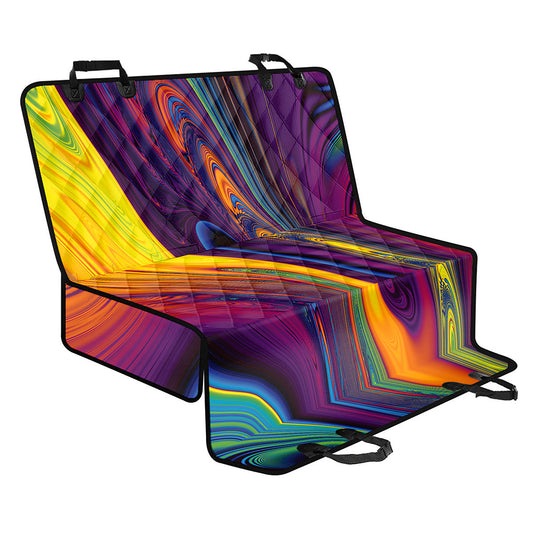 Psychedelic Trippy Fractal Print Pet Car Back Seat Cover