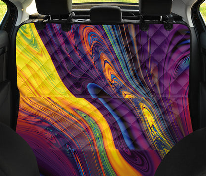 Psychedelic Trippy Fractal Print Pet Car Back Seat Cover