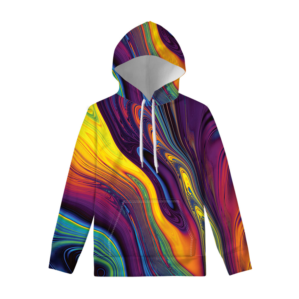 Psychedelic Trippy Fractal Print Pullover Hoodie