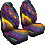 Psychedelic Trippy Fractal Print Universal Fit Car Seat Covers