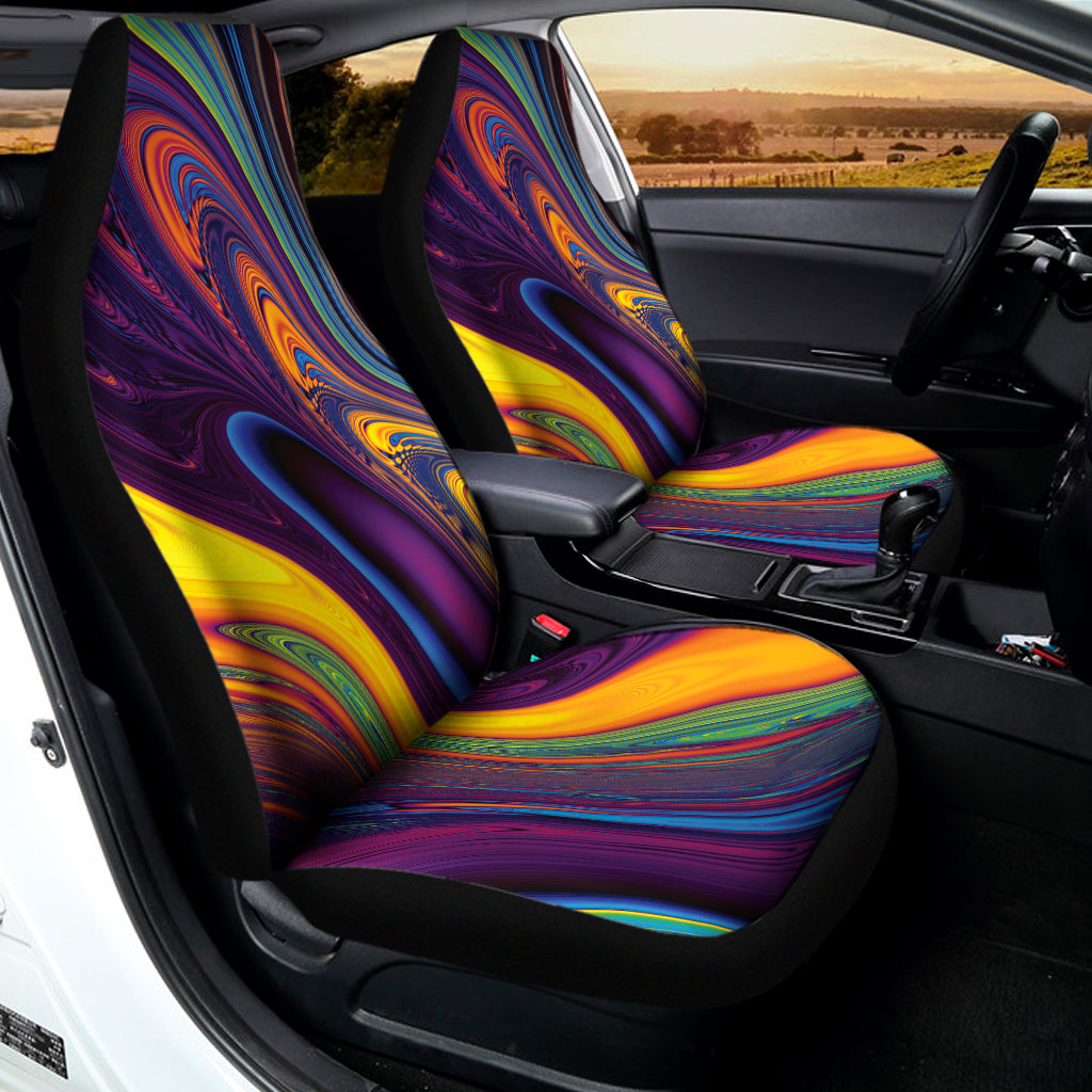 Psychedelic Trippy Fractal Print Universal Fit Car Seat Covers