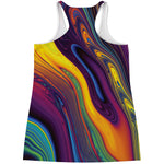 Psychedelic Trippy Fractal Print Women's Racerback Tank Top