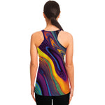 Psychedelic Trippy Fractal Print Women's Racerback Tank Top