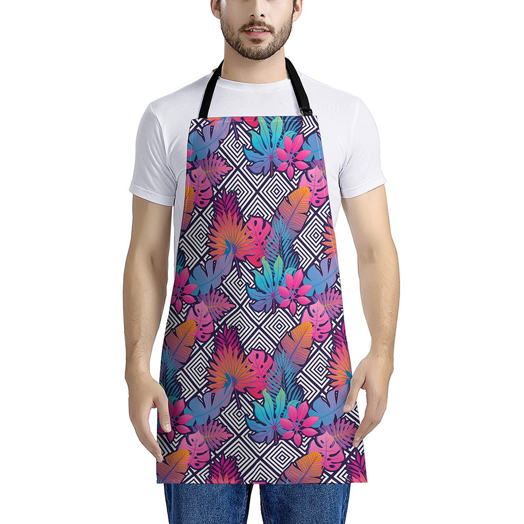 Psychedelic Tropical Aloha Pattern Print Apron