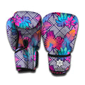 Psychedelic Tropical Aloha Pattern Print Boxing Gloves