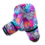 Psychedelic Tropical Aloha Pattern Print Boxing Gloves