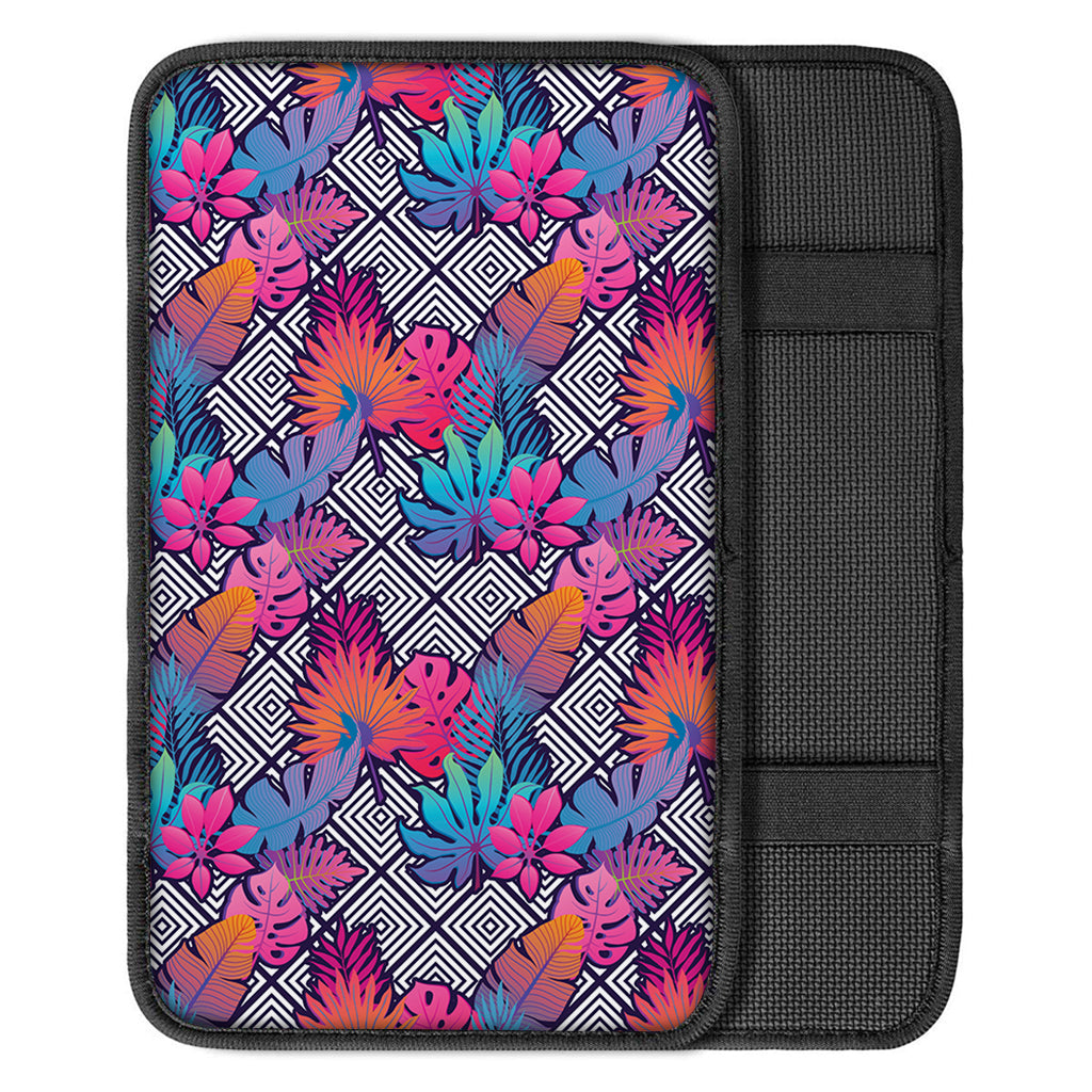 Psychedelic Tropical Aloha Pattern Print Car Center Console Cover