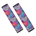 Psychedelic Tropical Aloha Pattern Print Car Seat Belt Covers