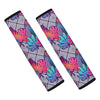 Psychedelic Tropical Aloha Pattern Print Car Seat Belt Covers