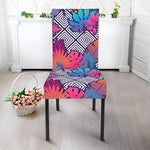 Psychedelic Tropical Aloha Pattern Print Dining Chair Slipcover