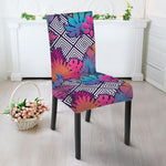 Psychedelic Tropical Aloha Pattern Print Dining Chair Slipcover