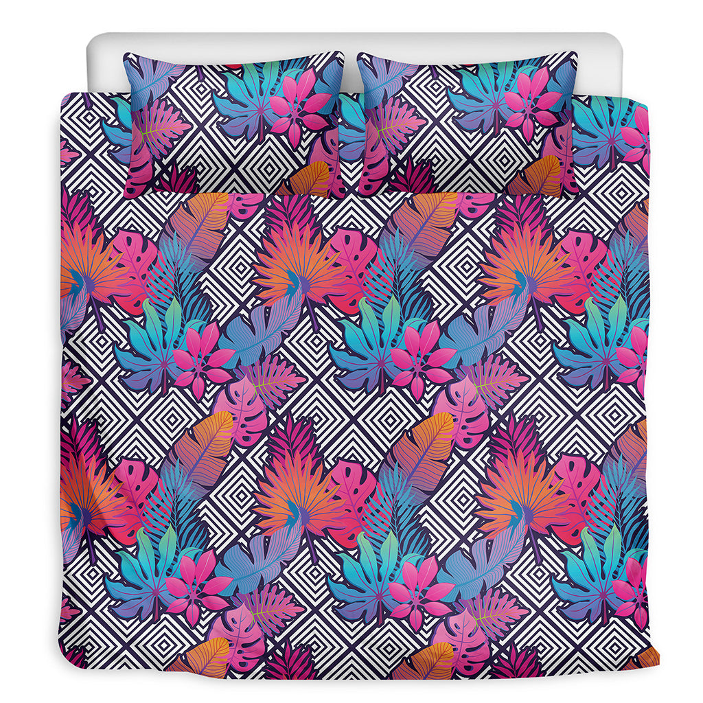 Psychedelic Tropical Aloha Pattern Print Duvet Cover Bedding Set