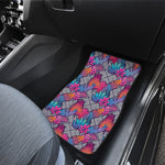 Psychedelic Tropical Aloha Pattern Print Front Car Floor Mats