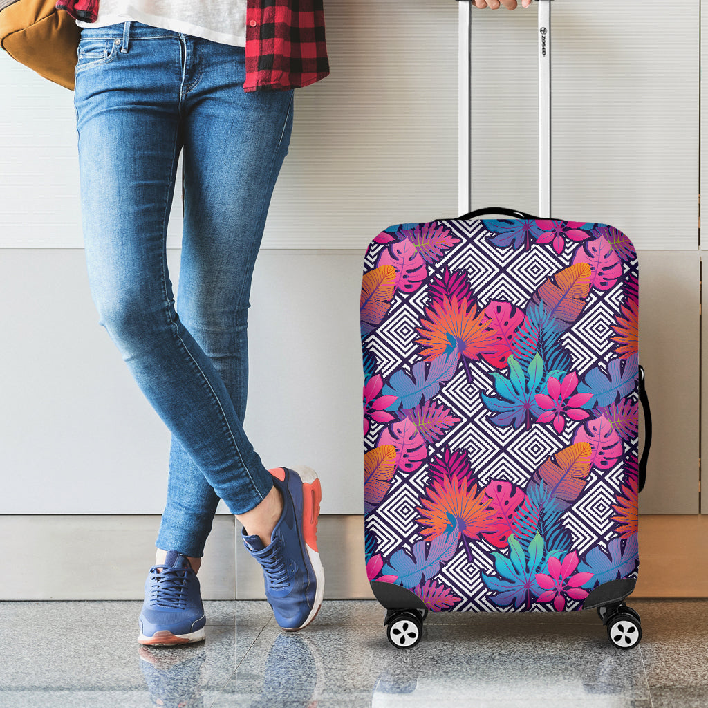Psychedelic Tropical Aloha Pattern Print Luggage Cover