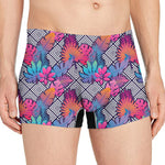 Psychedelic Tropical Aloha Pattern Print Men's Boxer Briefs