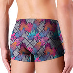 Psychedelic Tropical Aloha Pattern Print Men's Boxer Briefs