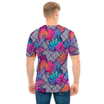 Psychedelic Tropical Aloha Pattern Print Men's T-Shirt