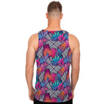 Psychedelic Tropical Aloha Pattern Print Men's Tank Top