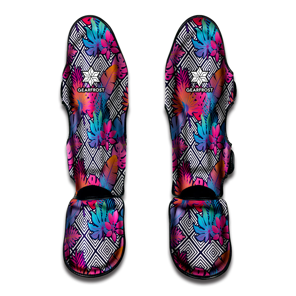 Psychedelic Tropical Aloha Pattern Print Muay Thai Shin Guard