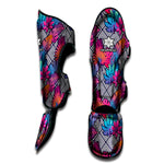 Psychedelic Tropical Aloha Pattern Print Muay Thai Shin Guard