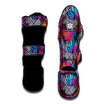 Psychedelic Tropical Aloha Pattern Print Muay Thai Shin Guard