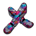 Psychedelic Tropical Aloha Pattern Print Muay Thai Shin Guard