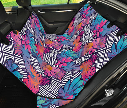 Psychedelic Tropical Aloha Pattern Print Pet Car Back Seat Cover