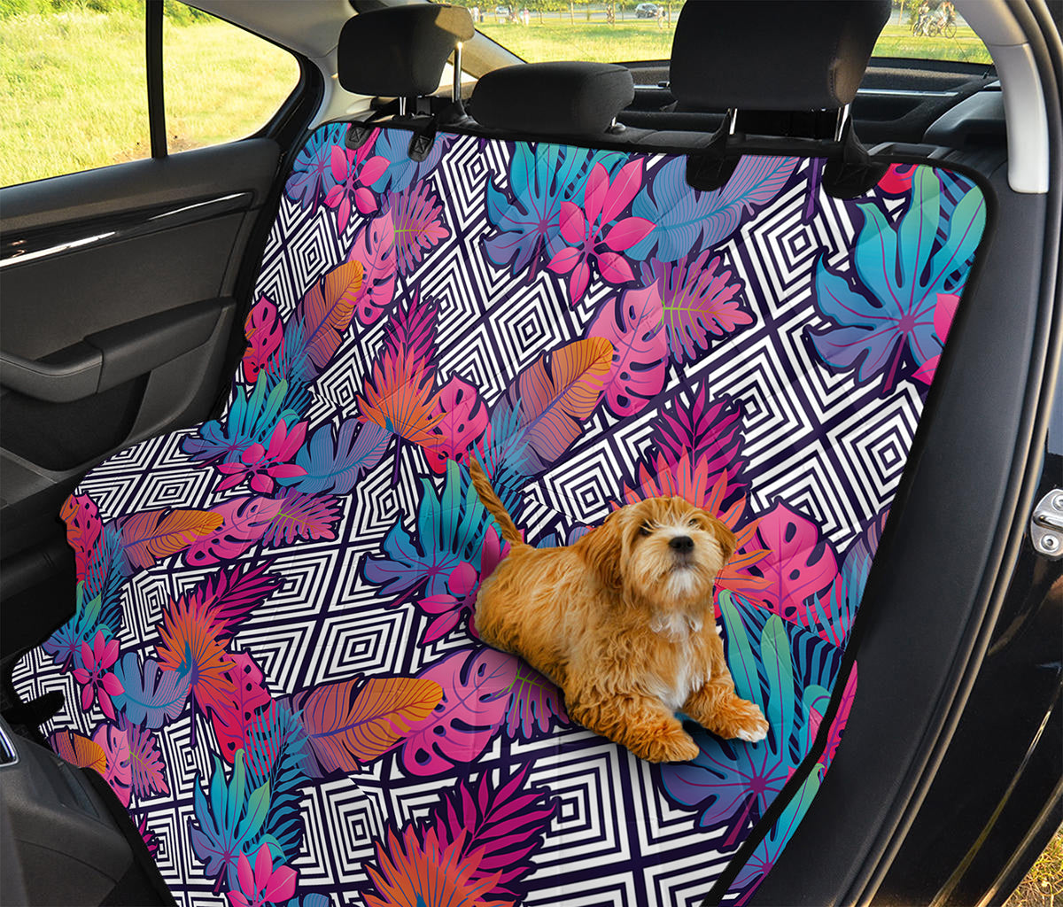 Psychedelic Tropical Aloha Pattern Print Pet Car Back Seat Cover