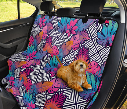 Psychedelic Tropical Aloha Pattern Print Pet Car Back Seat Cover