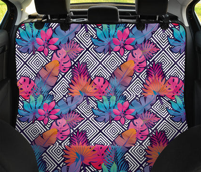 Psychedelic Tropical Aloha Pattern Print Pet Car Back Seat Cover