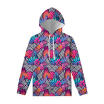 Psychedelic Tropical Aloha Pattern Print Pullover Hoodie