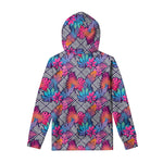 Psychedelic Tropical Aloha Pattern Print Pullover Hoodie