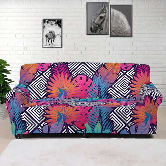Psychedelic Tropical Aloha Pattern Print Sofa Cover